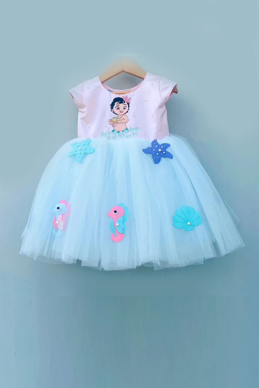 Sea horse printed frock