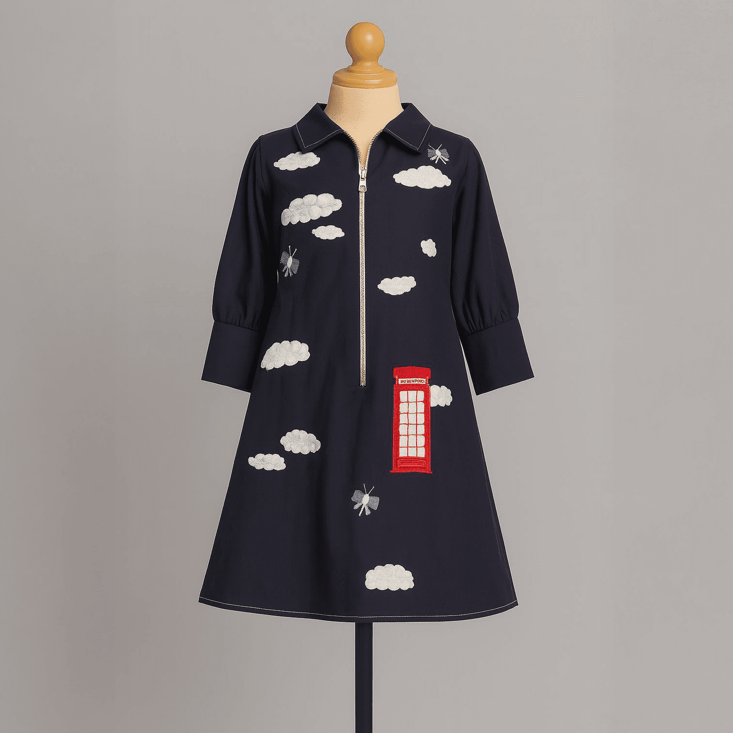 Navy London Cloud Dress