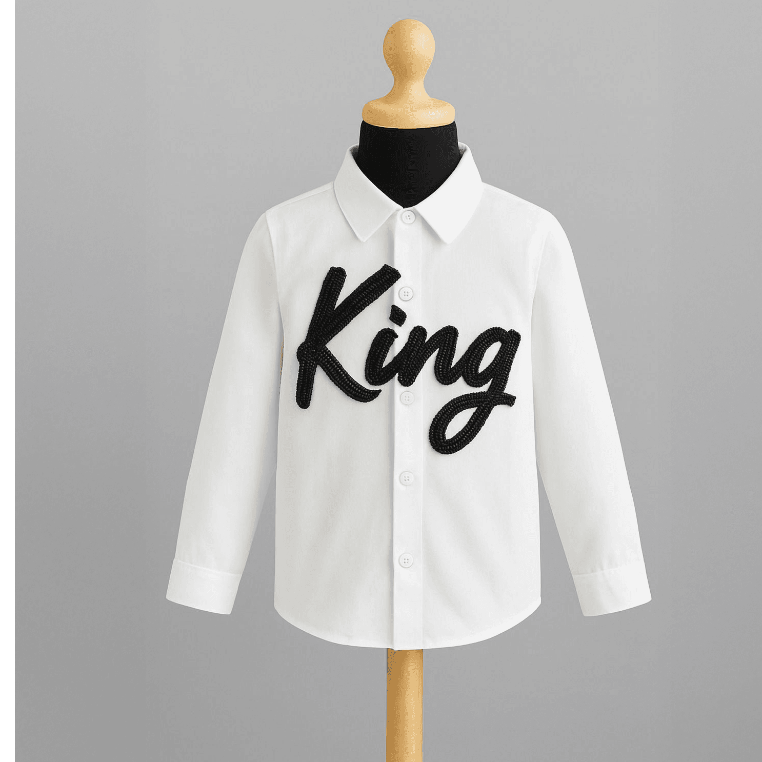 King Beaded Shirt (White)