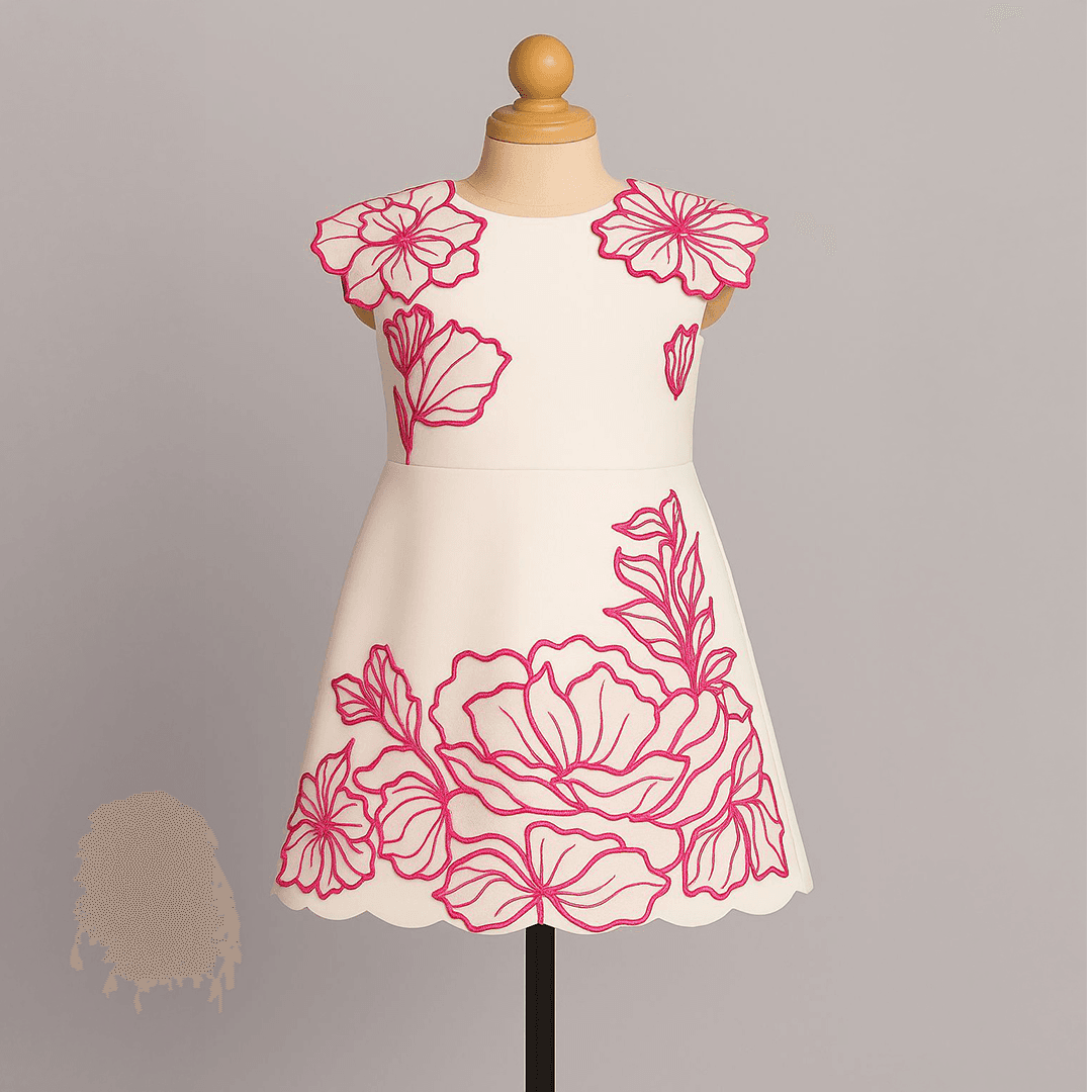 Floral Grace Embroidered Dress