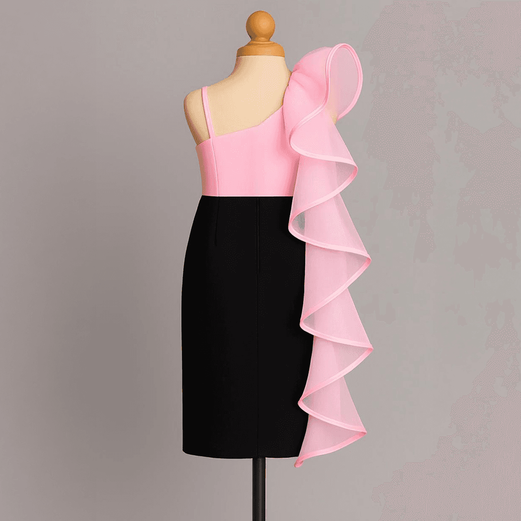 Pink Ruffle Glam Dress