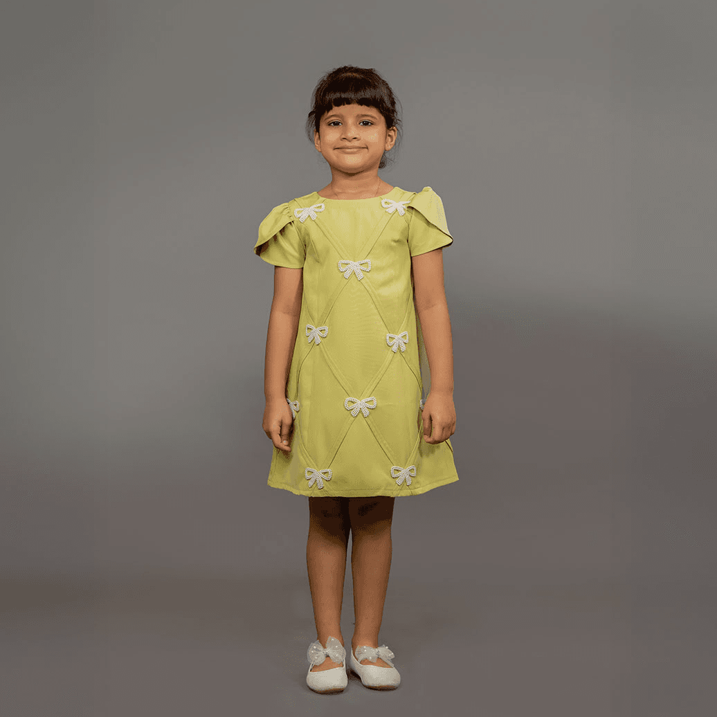 Lime Green Bow Dress