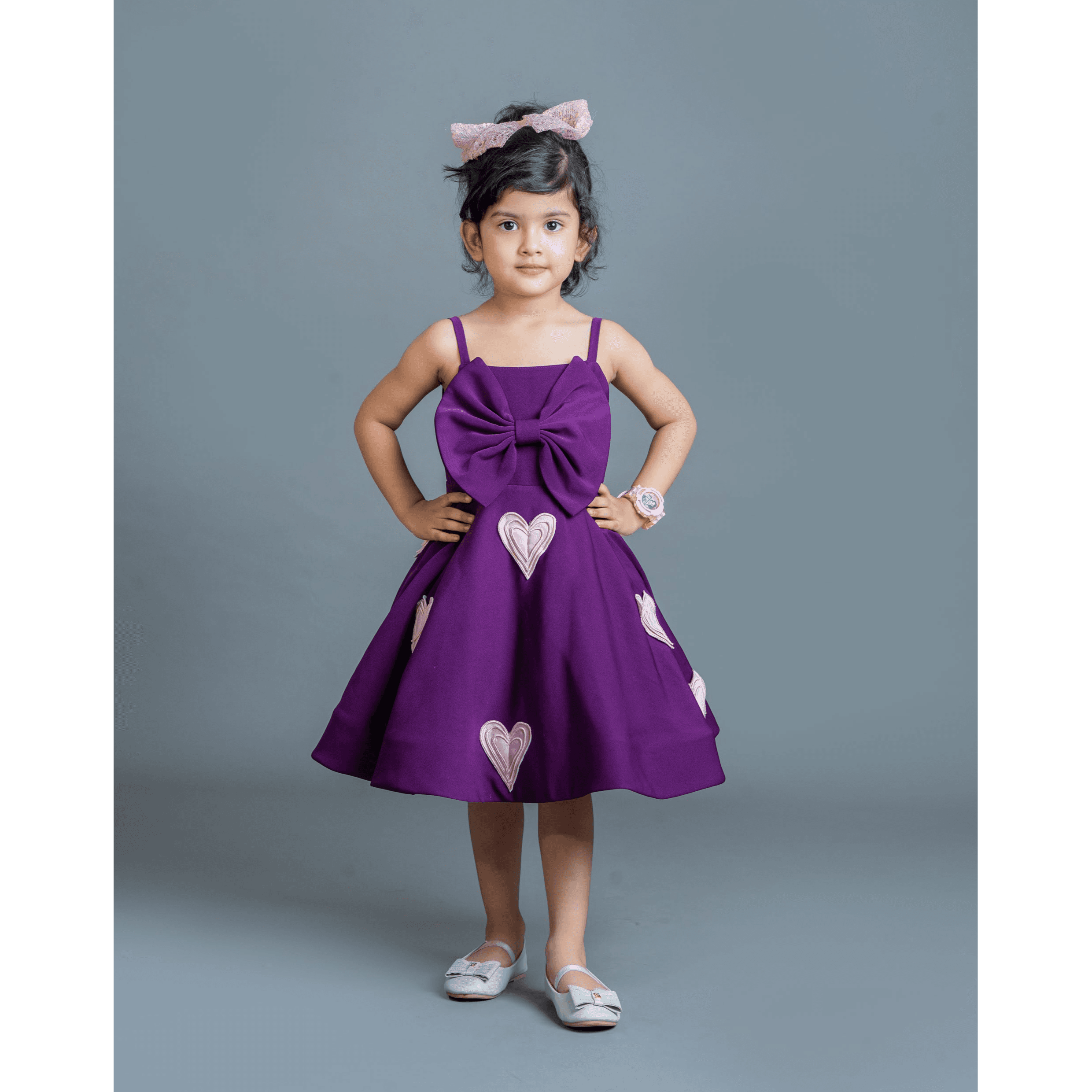 Purple Heart Bow Dress