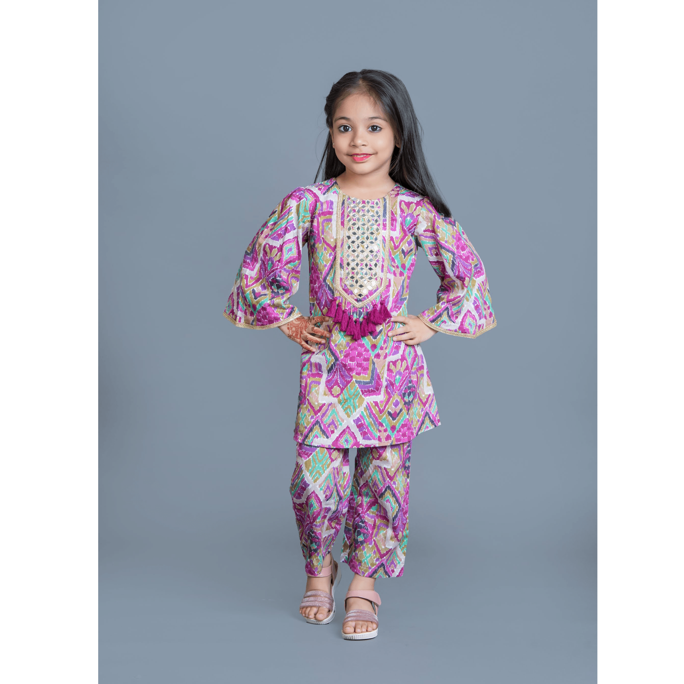 Rainbow Mehfil Kurta Set