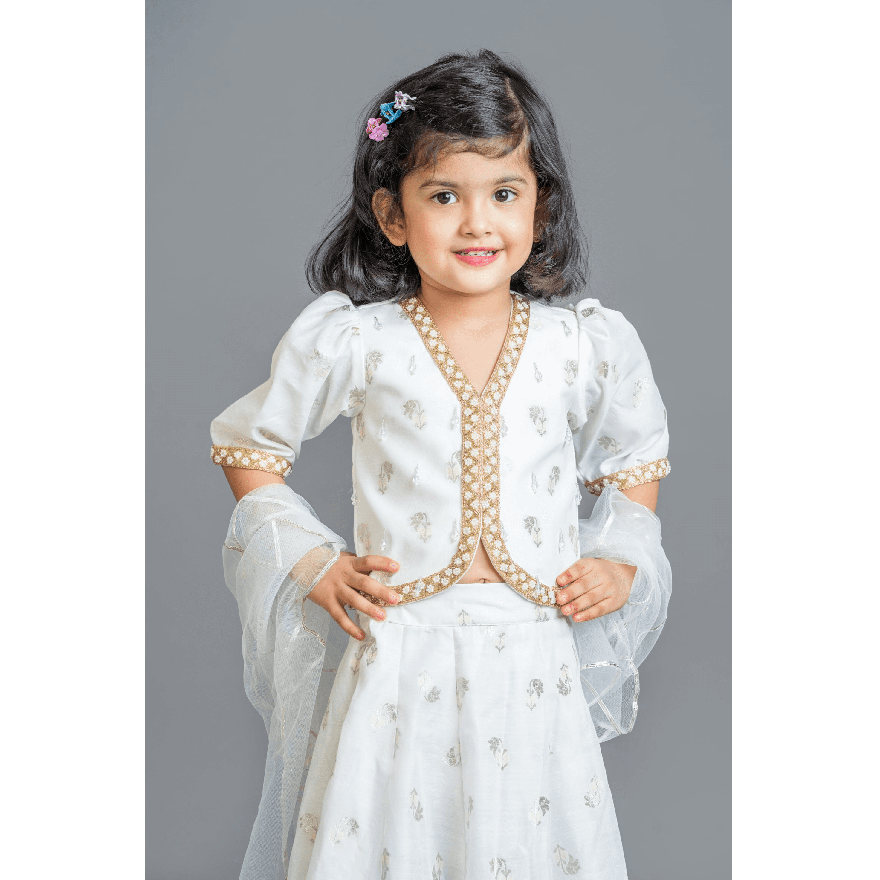Pearl White Lehenga Set