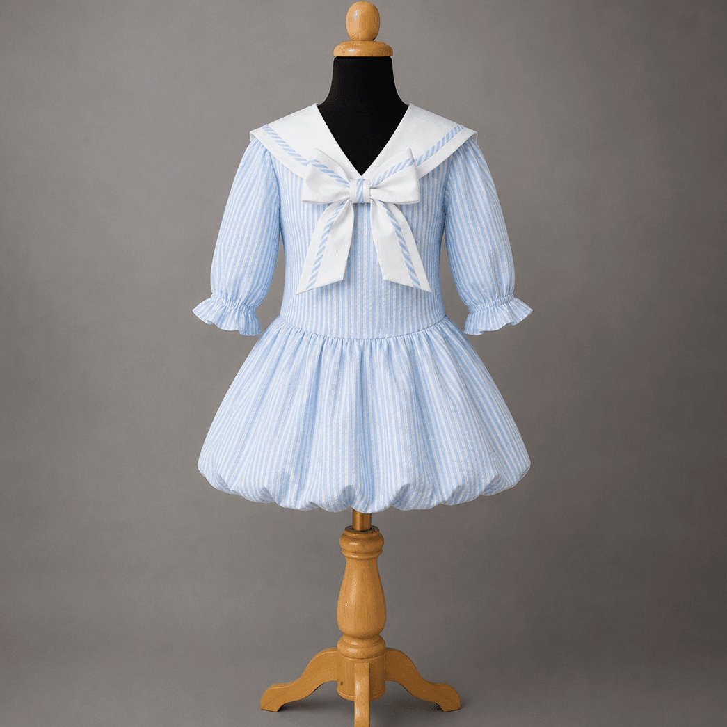 Blue Sailor Bubble Dress