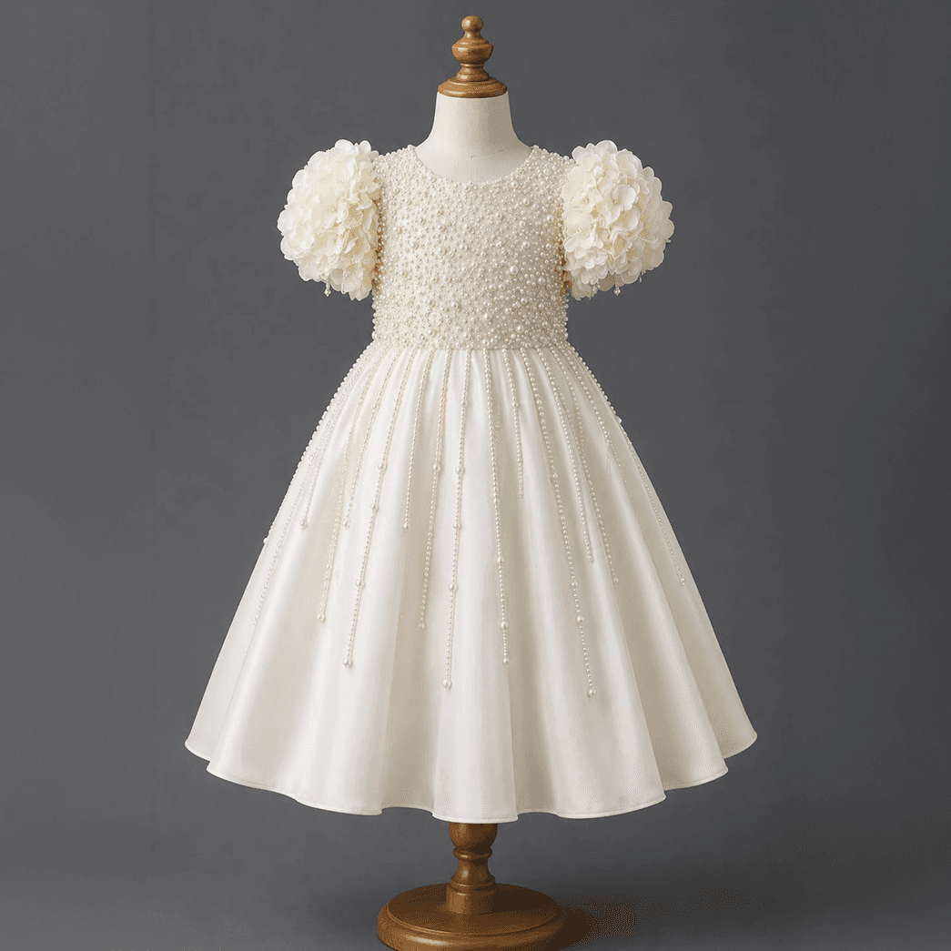 Ivory Pearl Bloom Dress