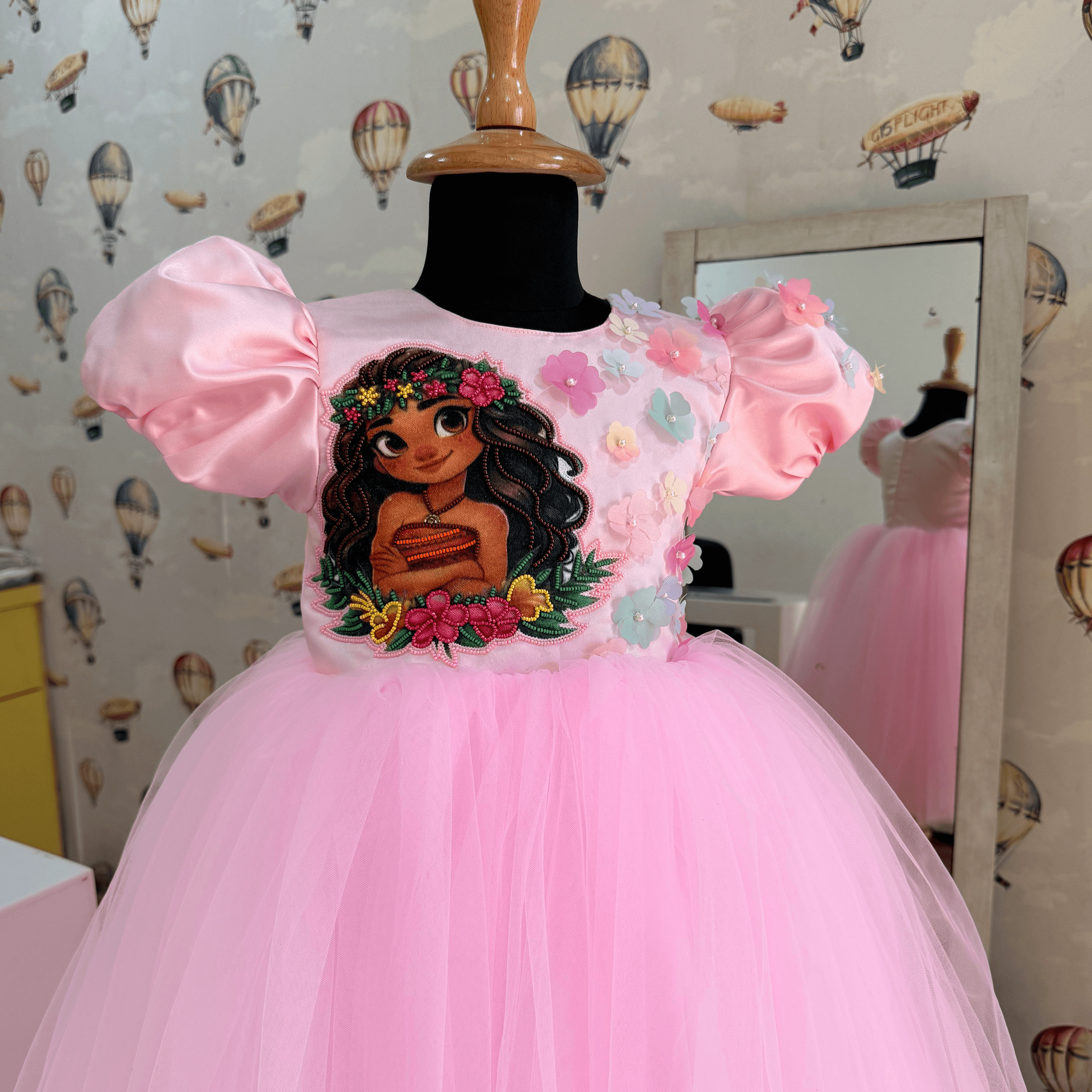 Pink Moana Embellished Dress