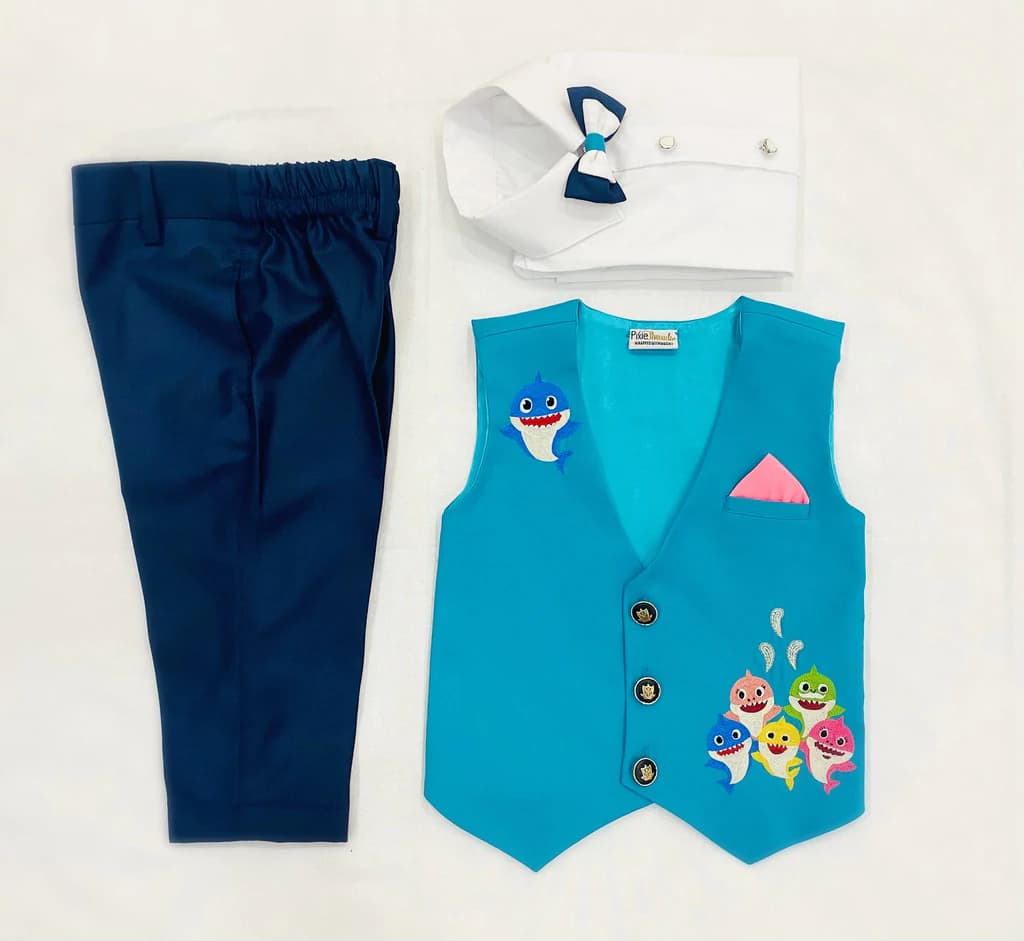 Baby Shark Suit Set | Party Wear Dress for Baby Boy