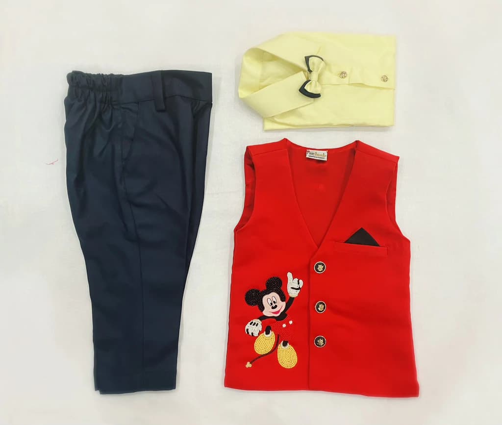 Mickey Mouse Suit Set | Party Wear Dress for Baby Boy