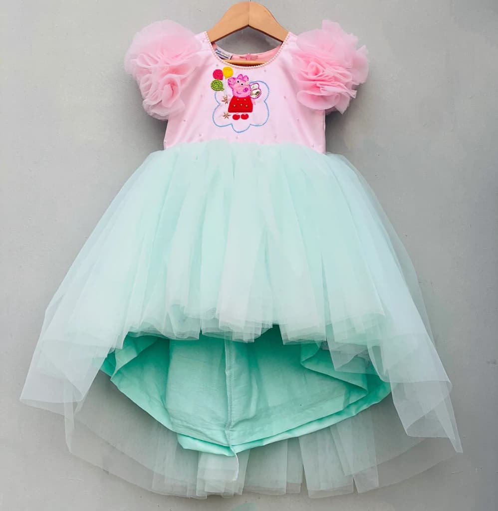 Peppa Pig Balloon Style Frock | Party Wear Dress for Girl