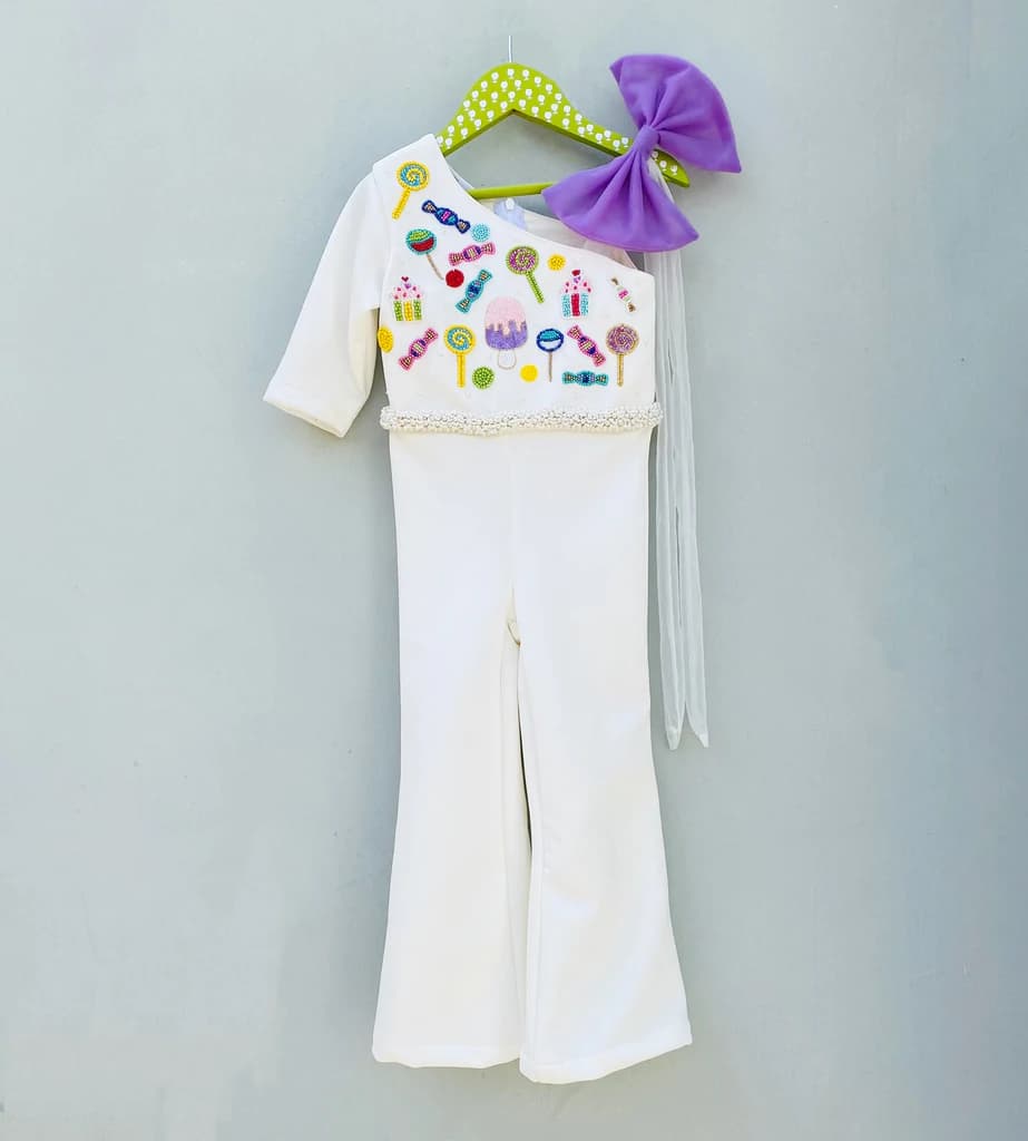 Candies and icecream theme jumpsuit | Party Wear Dress for Girls