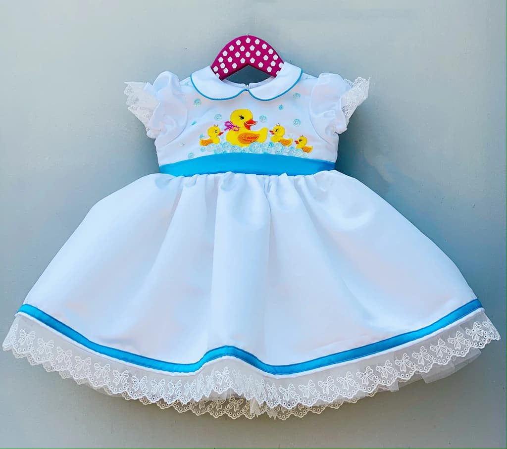 Duckling Theme Satin Frock
